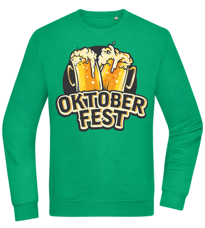 Oktoberfest Beers Design - Comfort Essential Unisex Sweater_MEADOW GREEN_front