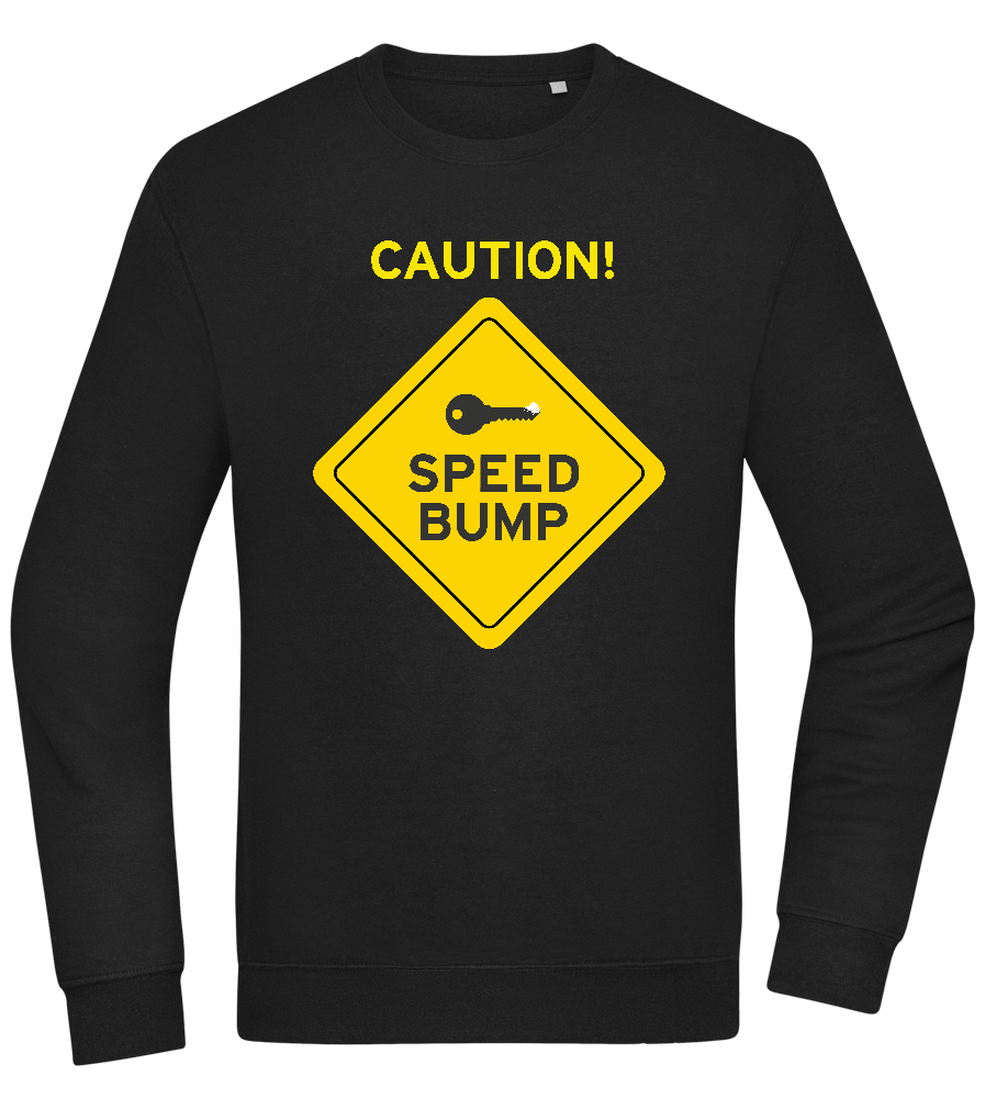 Speed Bump Design - Comfort Essential Unisex Sweater_BLACK_front