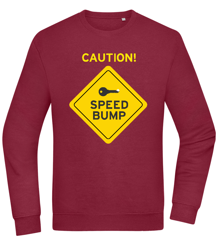 Speed Bump Design - Comfort Essential Unisex Sweater_BORDEAUX_front