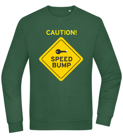 Speed Bump Design - Comfort Essential Unisex Sweater_GREEN BOTTLE_front