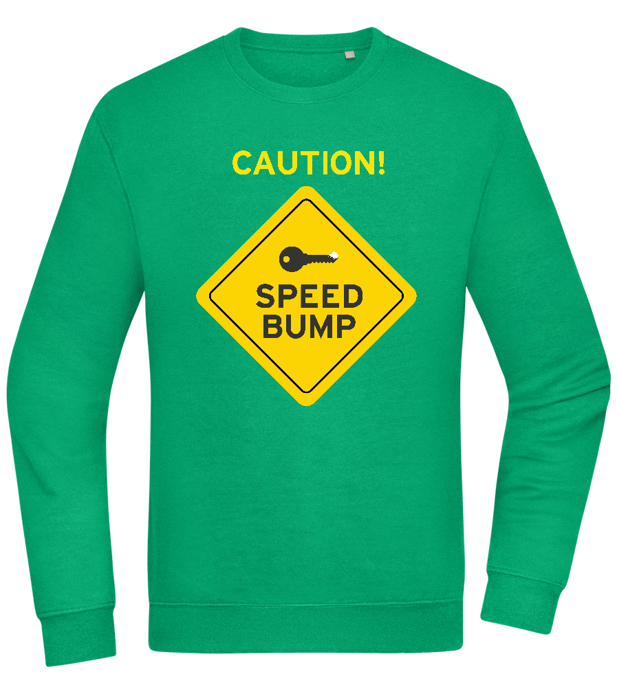 Speed Bump Design - Comfort Essential Unisex Sweater_MEADOW GREEN_front