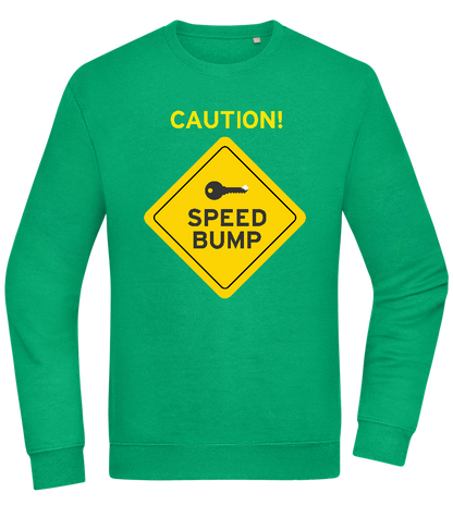 Speed Bump Design - Comfort Essential Unisex Sweater_MEADOW GREEN_front