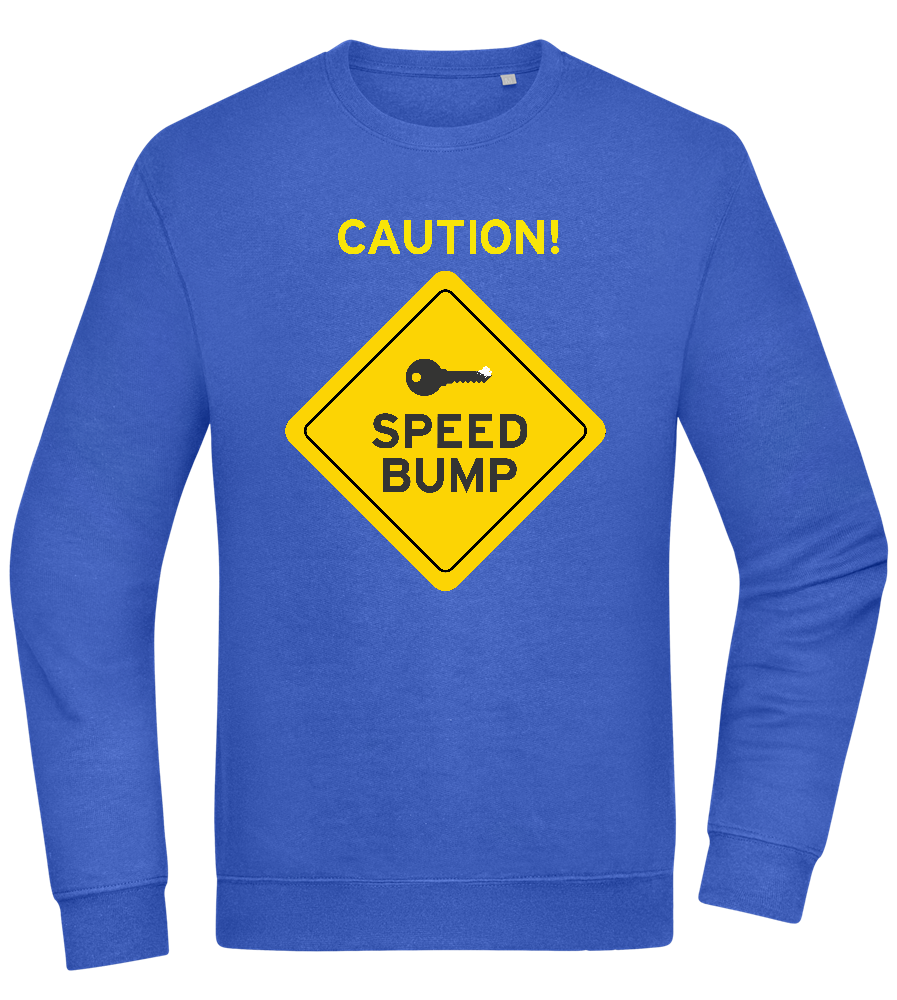 Speed Bump Design - Comfort Essential Unisex Sweater_ROYAL_front