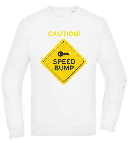 Speed Bump Design - Comfort Essential Unisex Sweater_WHITE_front