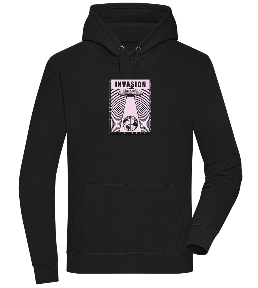 Invasion Ufo Design - Premium unisex hoodie_BLACK_front