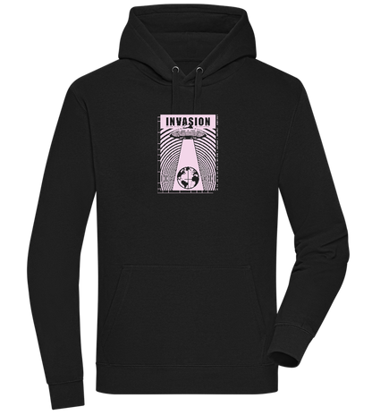 Invasion Ufo Design - Premium unisex hoodie_BLACK_front