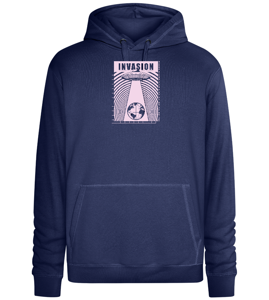 Invasion Ufo Design - Premium unisex hoodie_DENIM CHINA_front