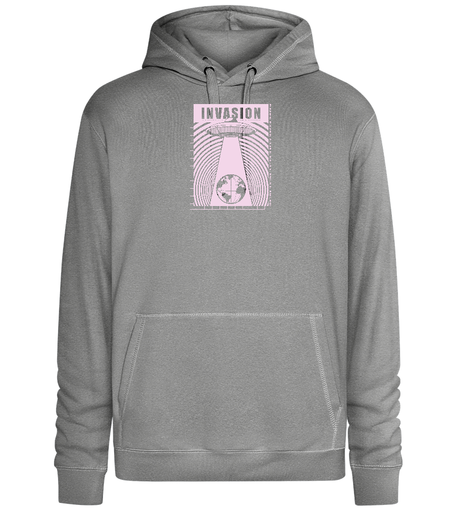 Invasion Ufo Design - Premium unisex hoodie_ORION GREY II_front