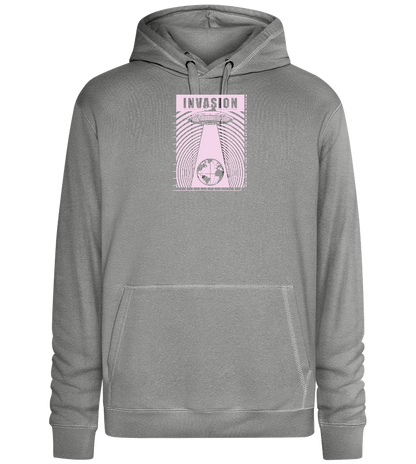 Invasion Ufo Design - Premium unisex hoodie_ORION GREY II_front