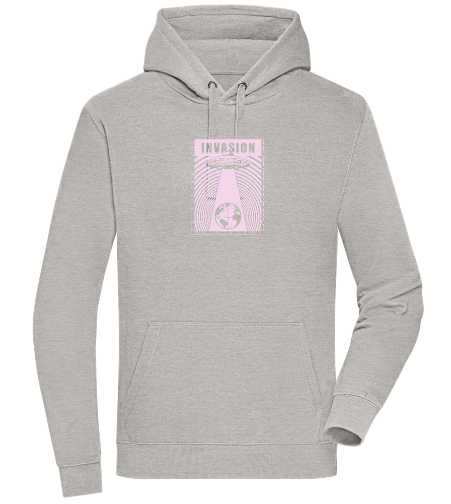 Invasion Ufo Design - Premium unisex hoodie_ORION GREY II_front