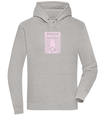 Invasion Ufo Design - Premium unisex hoodie_ORION GREY II_front