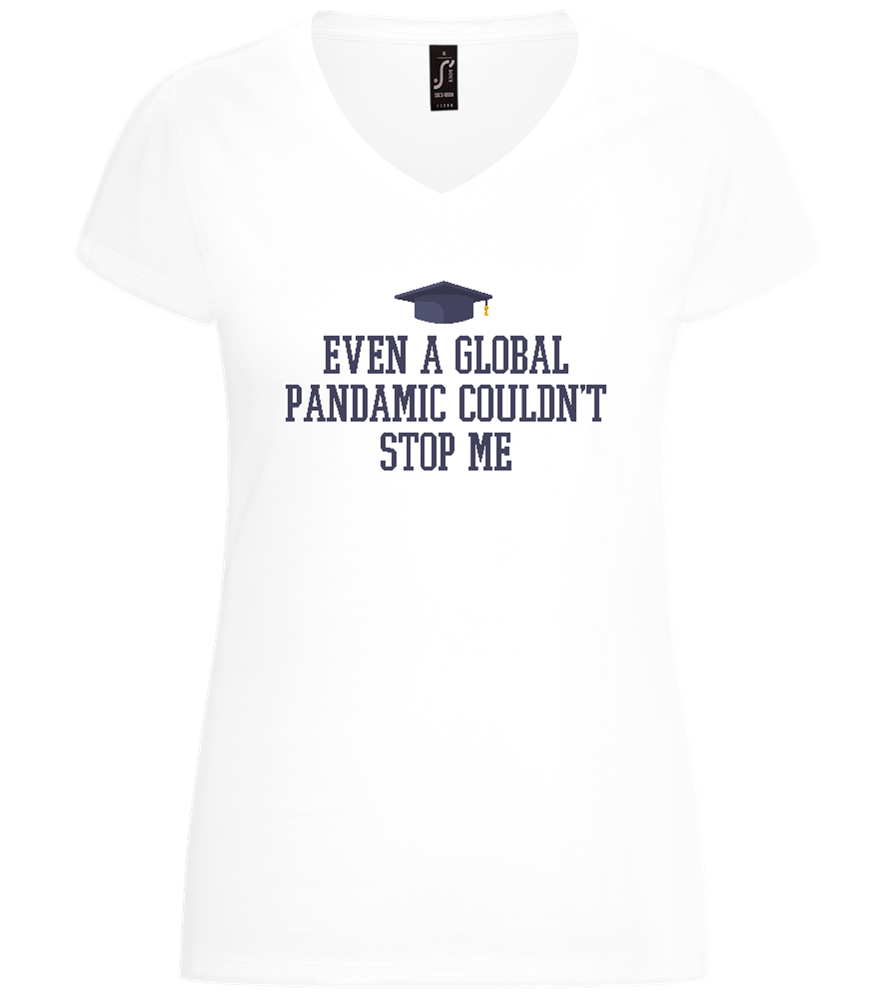 Cant Stop Me Design - Basic women's v-neck t-shirt_WHITE_front