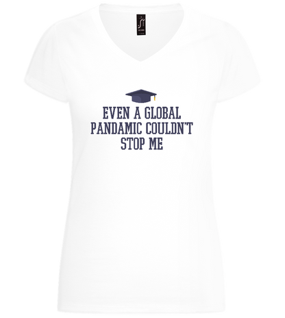 Cant Stop Me Design - Basic women's v-neck t-shirt_WHITE_front