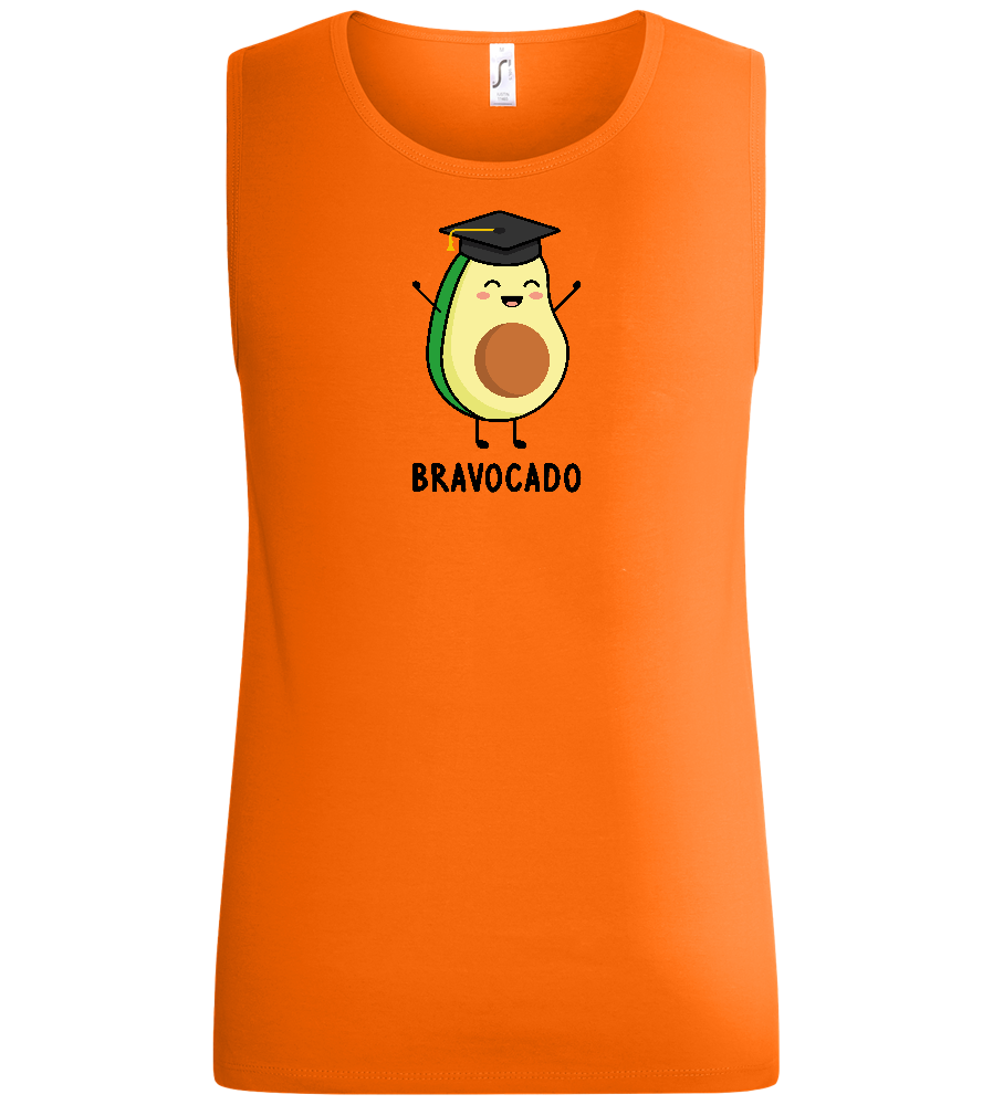 Graduation Bravocado Design - Basic men's tank top_ORANGE_front