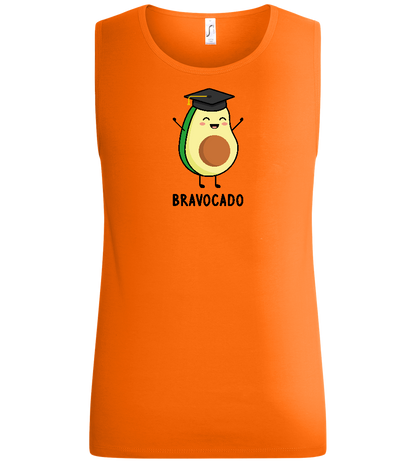 Graduation Bravocado Design - Basic men's tank top_ORANGE_front