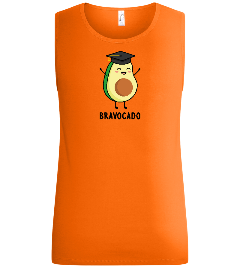 Graduation Bravocado Design - Basic men's tank top_ORANGE_front