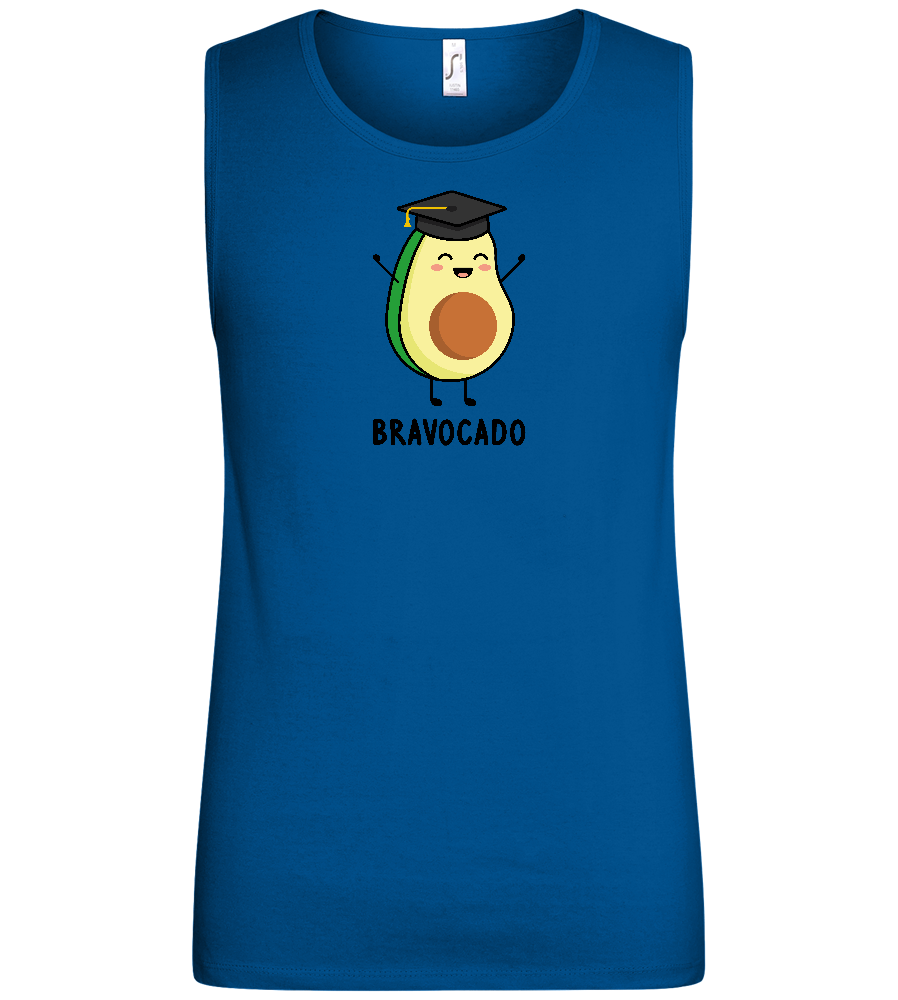 Graduation Bravocado Design - Basic men's tank top_ROYAL_front