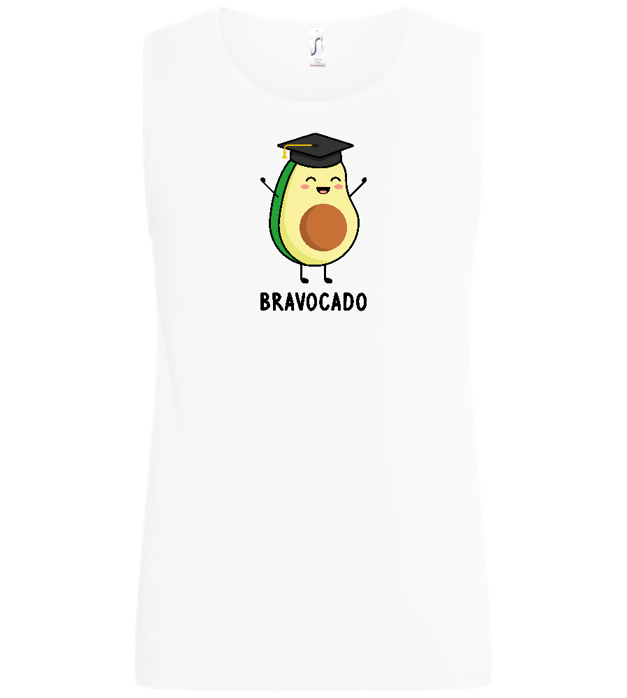 Graduation Bravocado Design - Basic men's tank top_WHITE_front