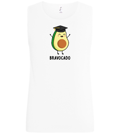 Graduation Bravocado Design - Basic men's tank top_WHITE_front