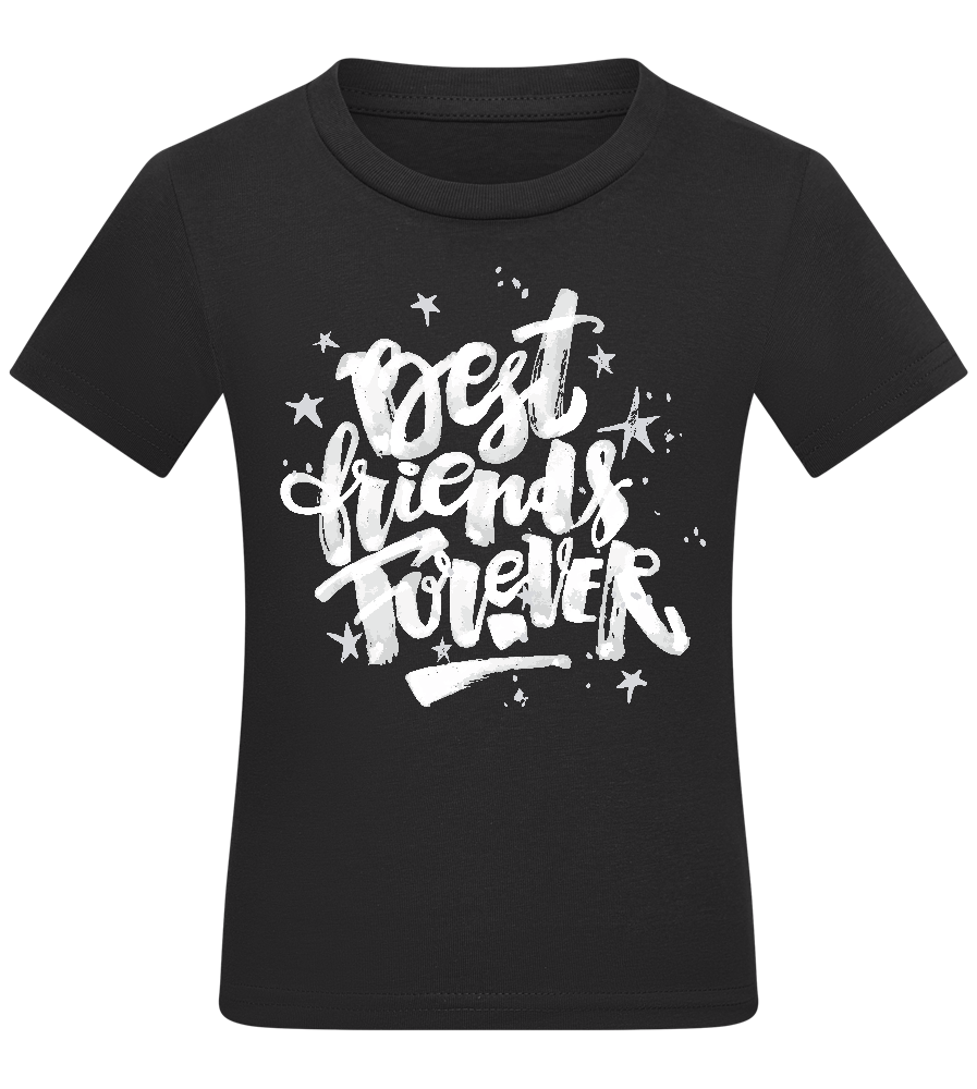 Graffiti BFF Design - Comfort kids fitted t-shirt_DEEP BLACK_front