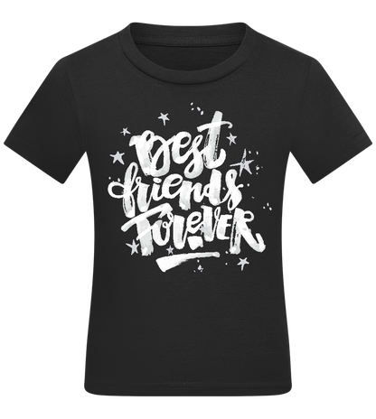 Graffiti BFF Design - Comfort kids fitted t-shirt_DEEP BLACK_front