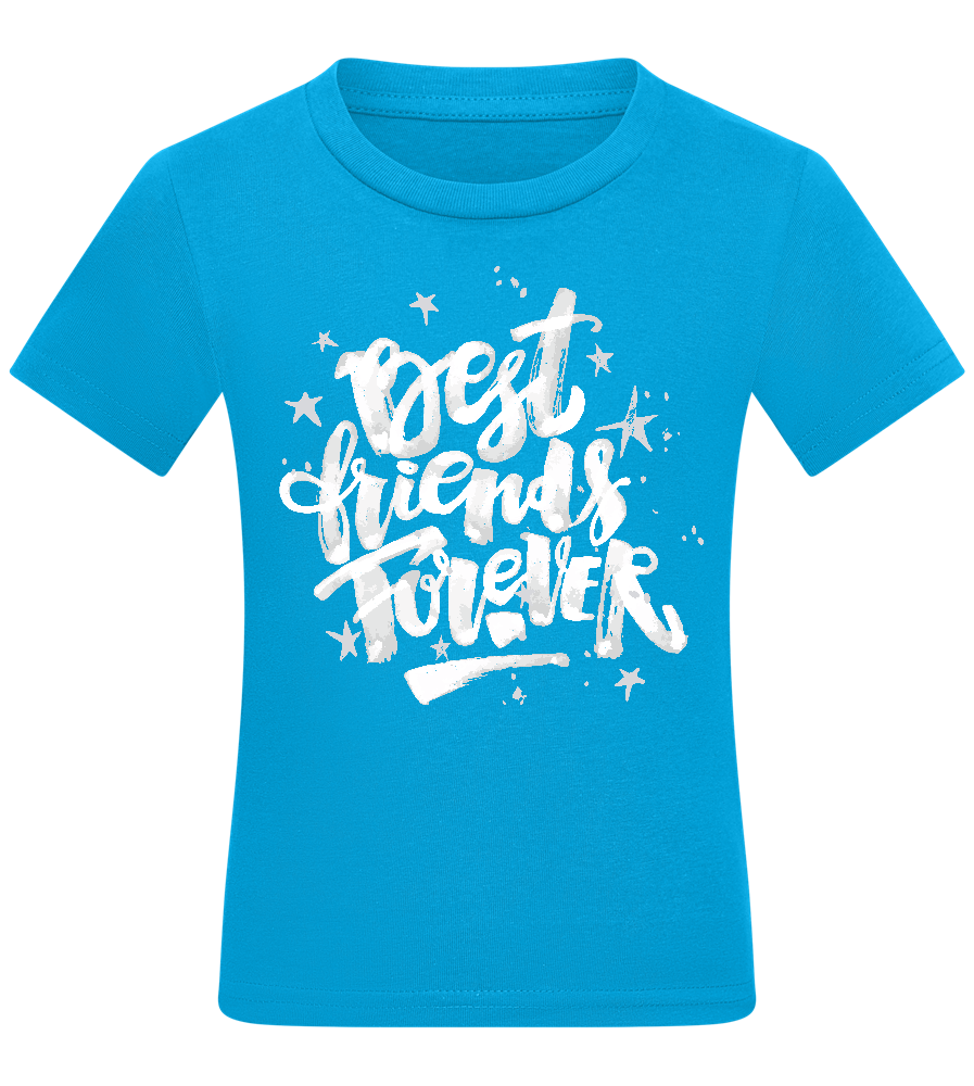 Graffiti BFF Design - Comfort kids fitted t-shirt_TURQUOISE_front
