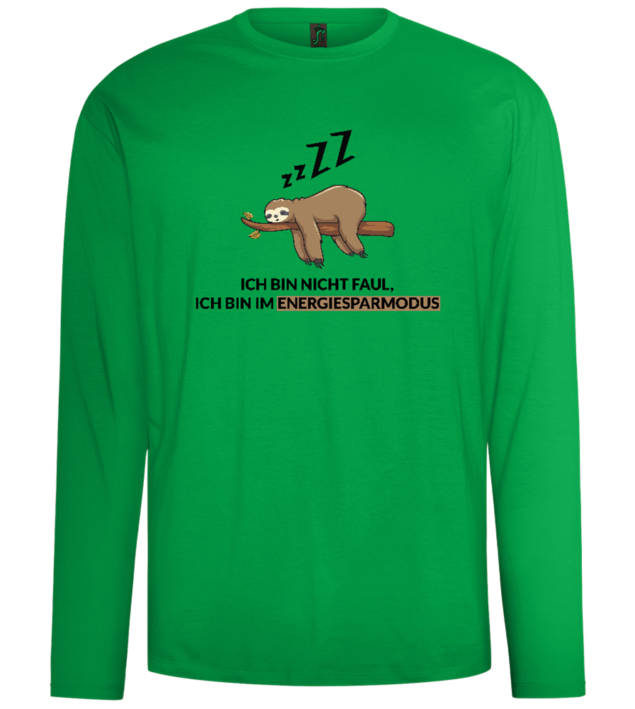 Energy Saving Mode Design - Comfort men's long sleeve t-shirt_MEADOW GREEN_front