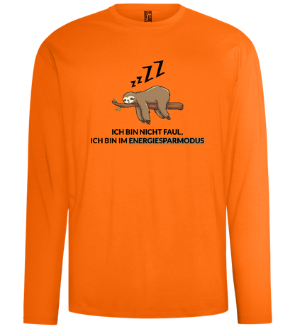 Energy Saving Mode Design - Comfort men's long sleeve t-shirt_ORANGE_front