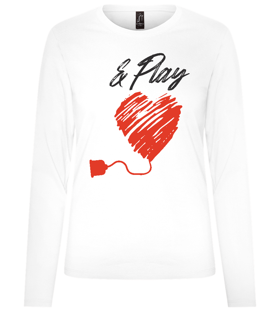 And Play Design - Premium Women´s long sleeve t-shirt_WHITE_front