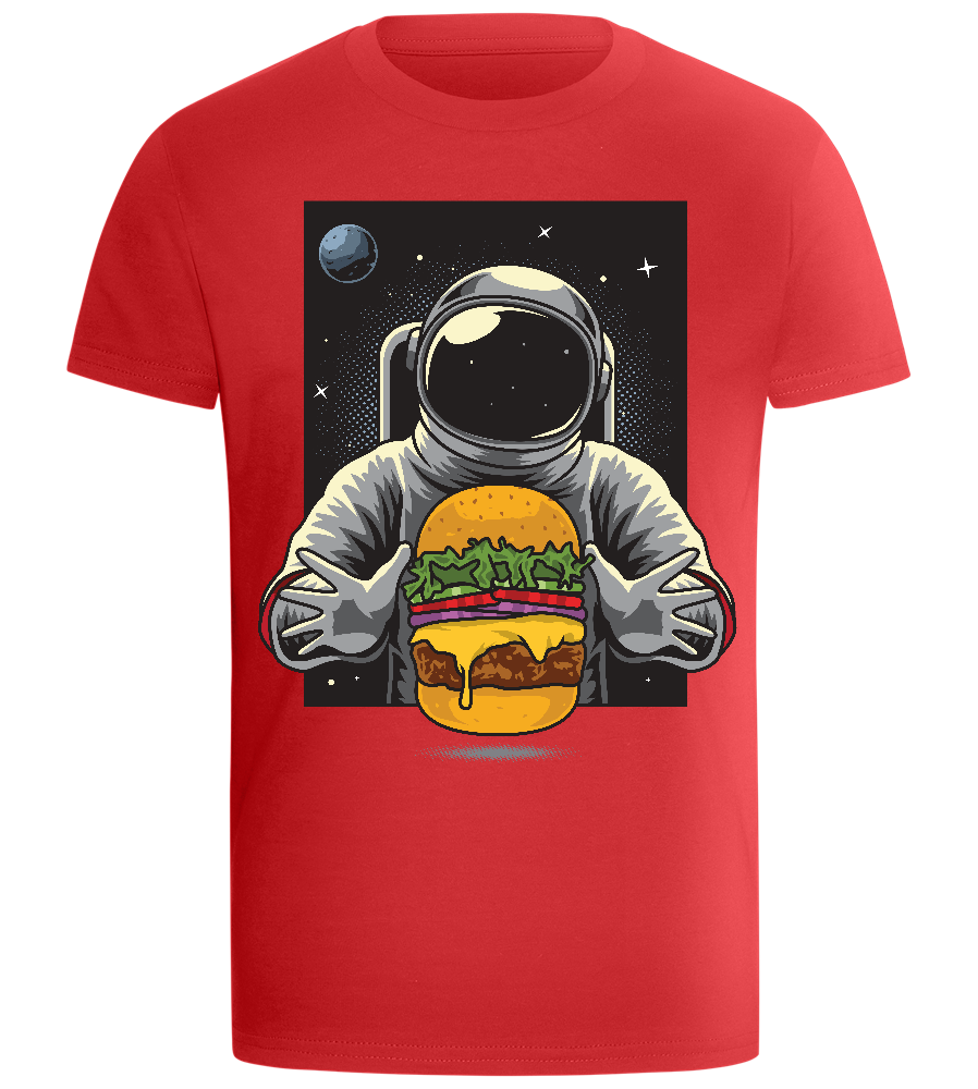 Astronaut Burger Design - Comfort boys fitted t-shirt_RED_front