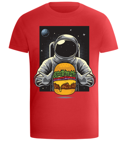 Astronaut Burger Design - Comfort boys fitted t-shirt_RED_front