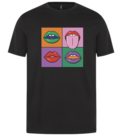 Pop Art Mouths Design - Premium unisex regular fit t-shirt_DARK ORANGE_front