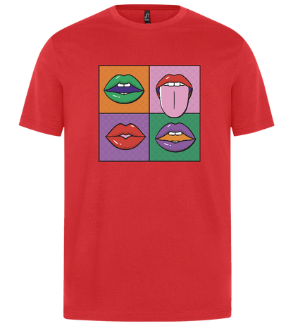 Pop Art Mouths Design - Premium unisex regular fit t-shirt_RED_front