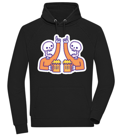 Two Skeleton Beers Design - Comfort unisex hoodie_BLACK_front