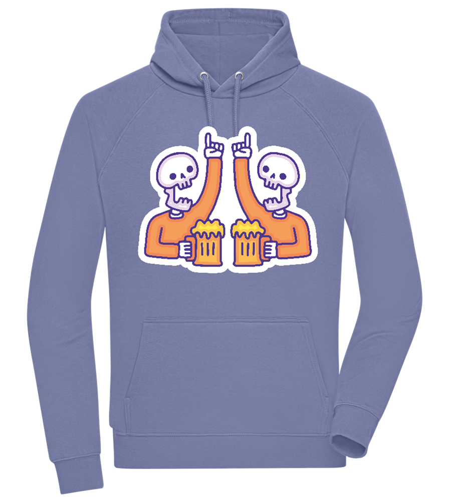 Two Skeleton Beers Design - Comfort unisex hoodie_BLUE_front