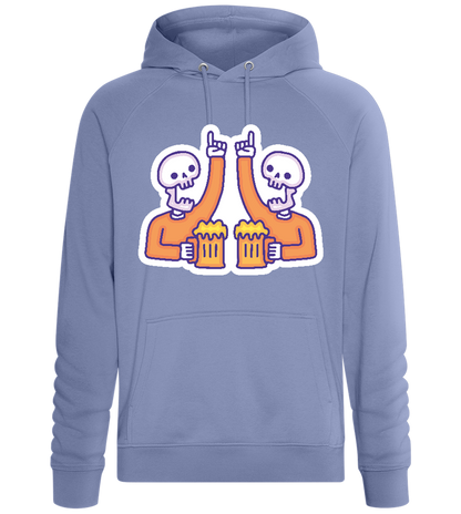 Two Skeleton Beers Design - Comfort unisex hoodie_BLUE_front