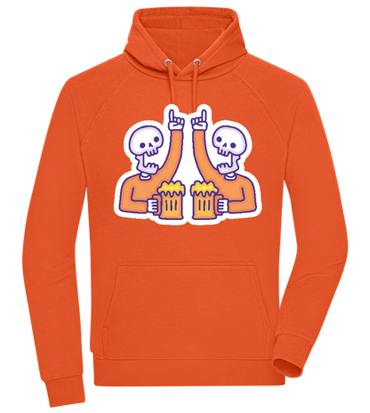 Two Skeleton Beers Design - Comfort unisex hoodie_BURNT ORANGE_front