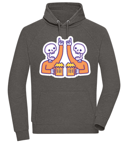 Two Skeleton Beers Design - Comfort unisex hoodie_CHARCOAL CHIN_front