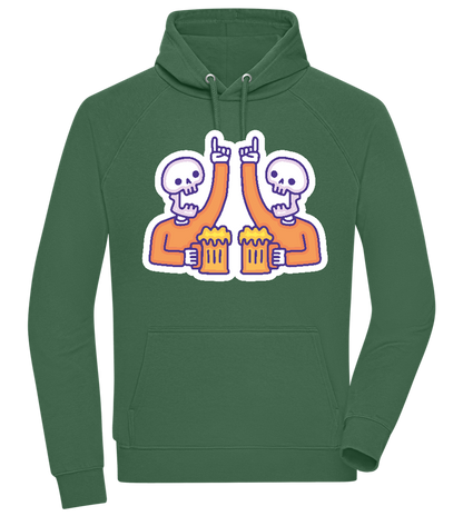 Two Skeleton Beers Design - Comfort unisex hoodie_GREEN BOTTLE_front