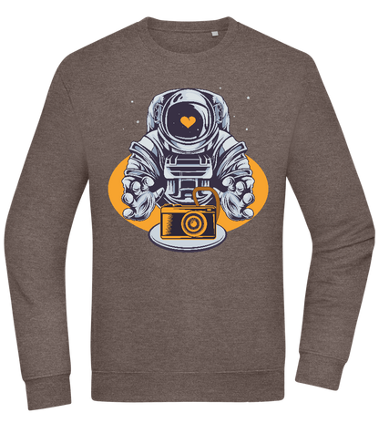 Spaceman Camera Design - Comfort Essential Unisex Sweater_CHARCOAL CHIN_front