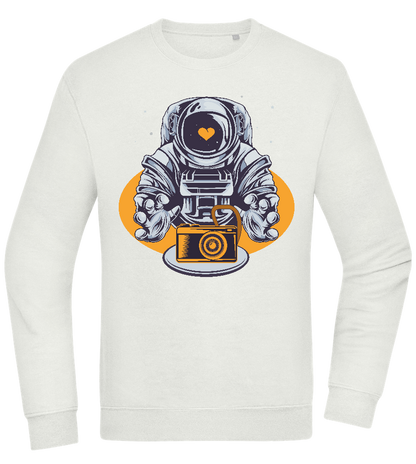 Spaceman Camera Design - Comfort Essential Unisex Sweater_CREAMY GREEN_front