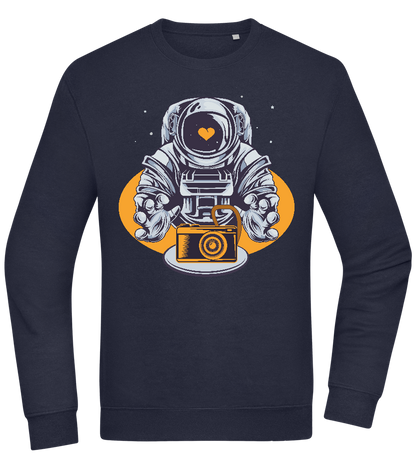 Spaceman Camera Design - Comfort Essential Unisex Sweater_FRENCH NAVY_front