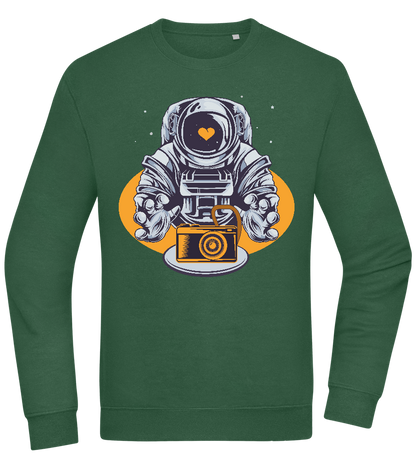 Spaceman Camera Design - Comfort Essential Unisex Sweater_GREEN BOTTLE_front