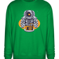 Spaceman Camera Design - Comfort Essential Unisex Sweater_MEADOW GREEN_front