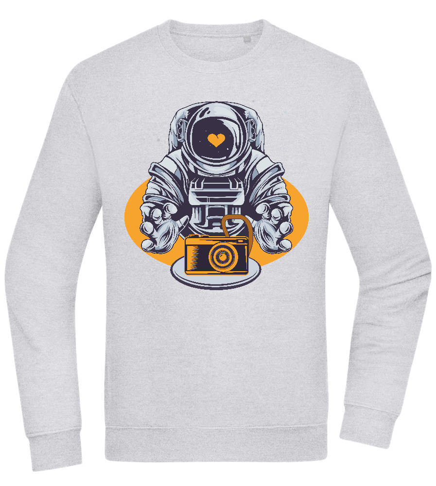 Spaceman Camera Design - Comfort Essential Unisex Sweater_ORION GREY II_front