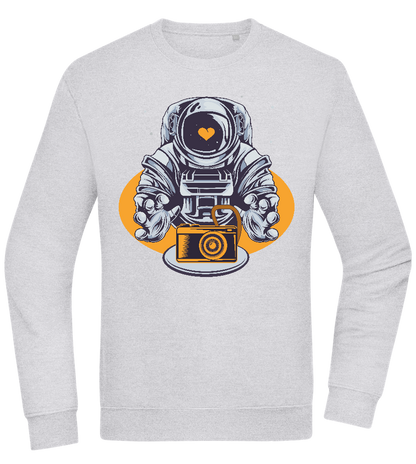 Spaceman Camera Design - Comfort Essential Unisex Sweater_ORION GREY II_front