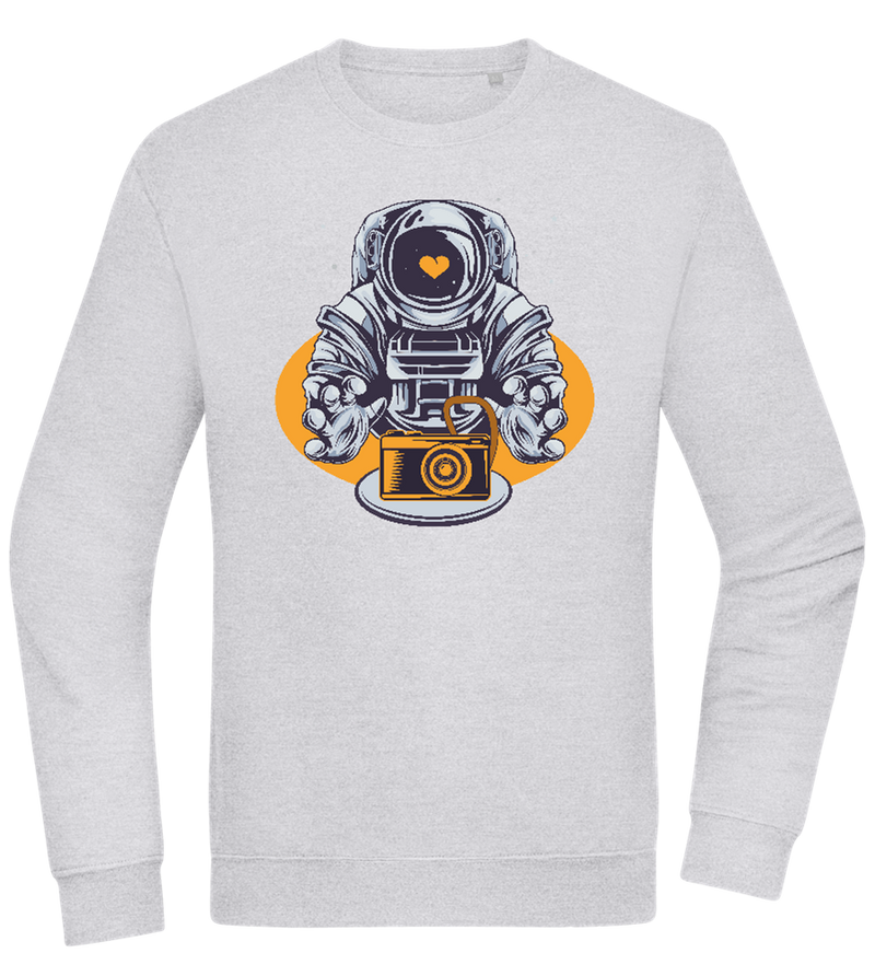 Spaceman Camera Design - Comfort Essential Unisex Sweater_ORION GREY II_front