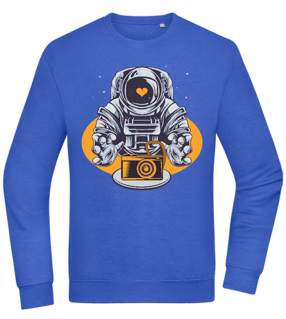 Spaceman Camera Design - Comfort Essential Unisex Sweater_ROYAL_front