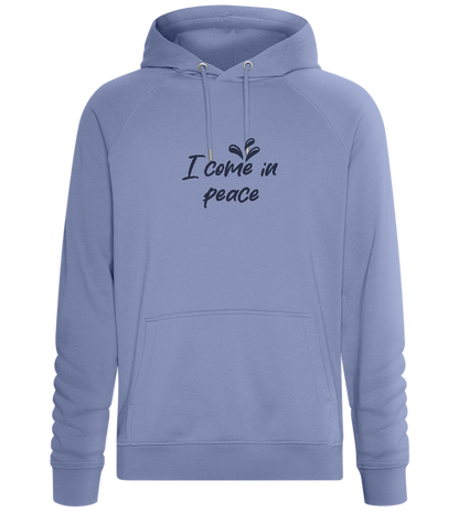 I Come in Peace Design - Comfort unisex hoodie_BLUE_front