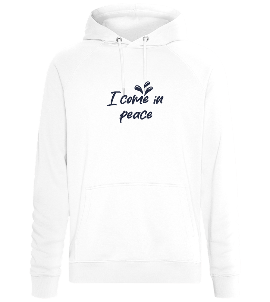 I Come in Peace Design - Comfort unisex hoodie_WHITE_front